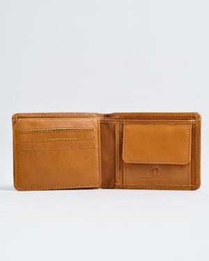 Tanner Men’s Original Leather Wallet (Almond Brown)
