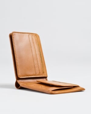 Tanner Men’s Original Leather Wallet (Almond Brown)