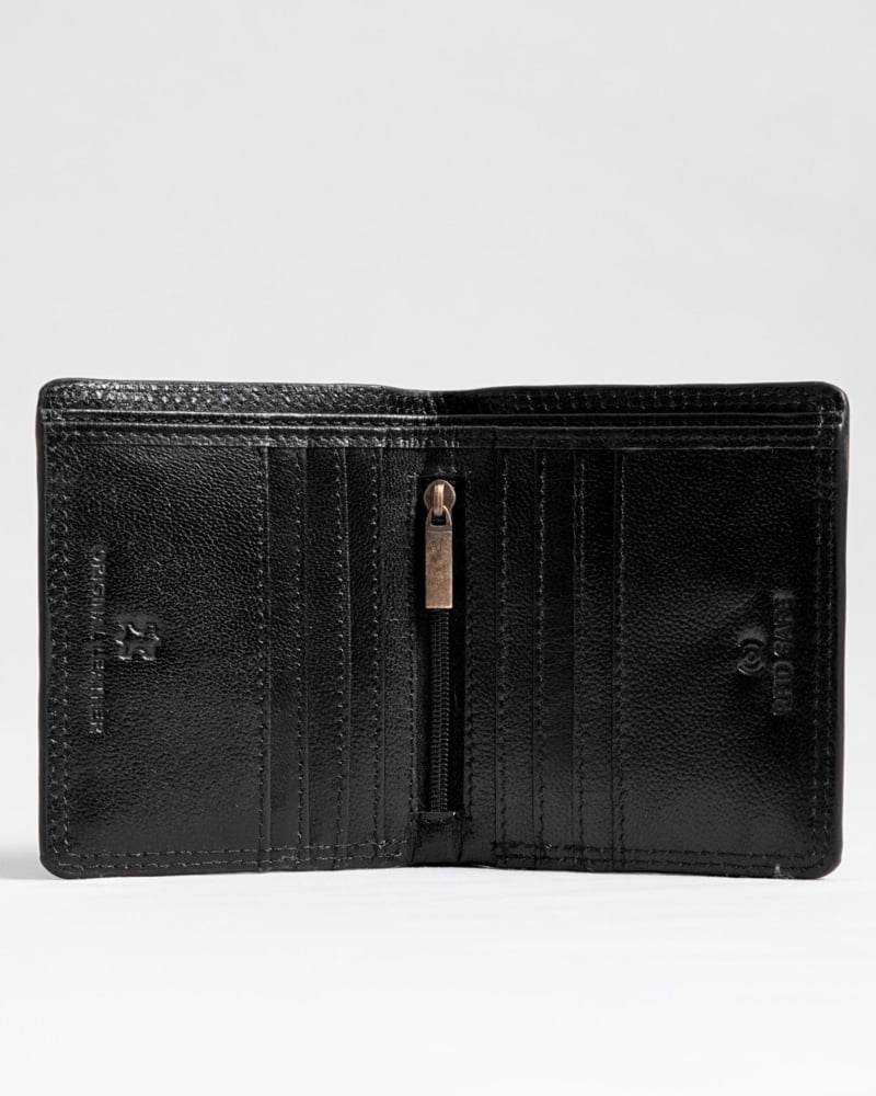 Aubrey - Men’s Original Leather Wallet (Jet black)