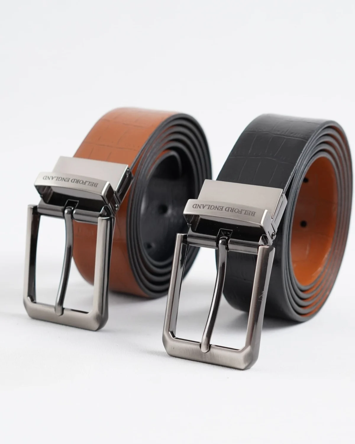 Arizona - Men's Original Leather Belt Reversible (Black & Tan) Arizona - Men's Original Leather Belt Reversible (Black & Tan)
