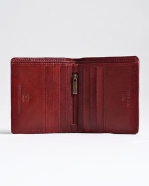 Aubrey - Men’s Original Leather Wallet (Brown & Cherry Blend)