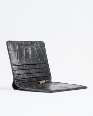 Aubrey - Men’s Original Leather Wallet (Croco Black)
