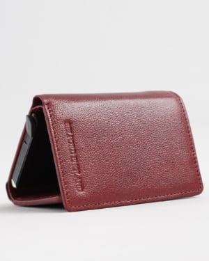 Barcelano - Men’s Original Leather Wallet | One-Click Card Access (Brown and Cherry Blend)