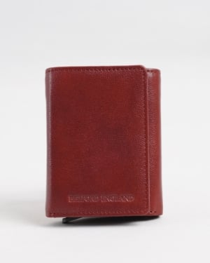 Barcelano - Men’s Original Leather Wallet | One-Click Card Access (Brown and Cherry Blend)