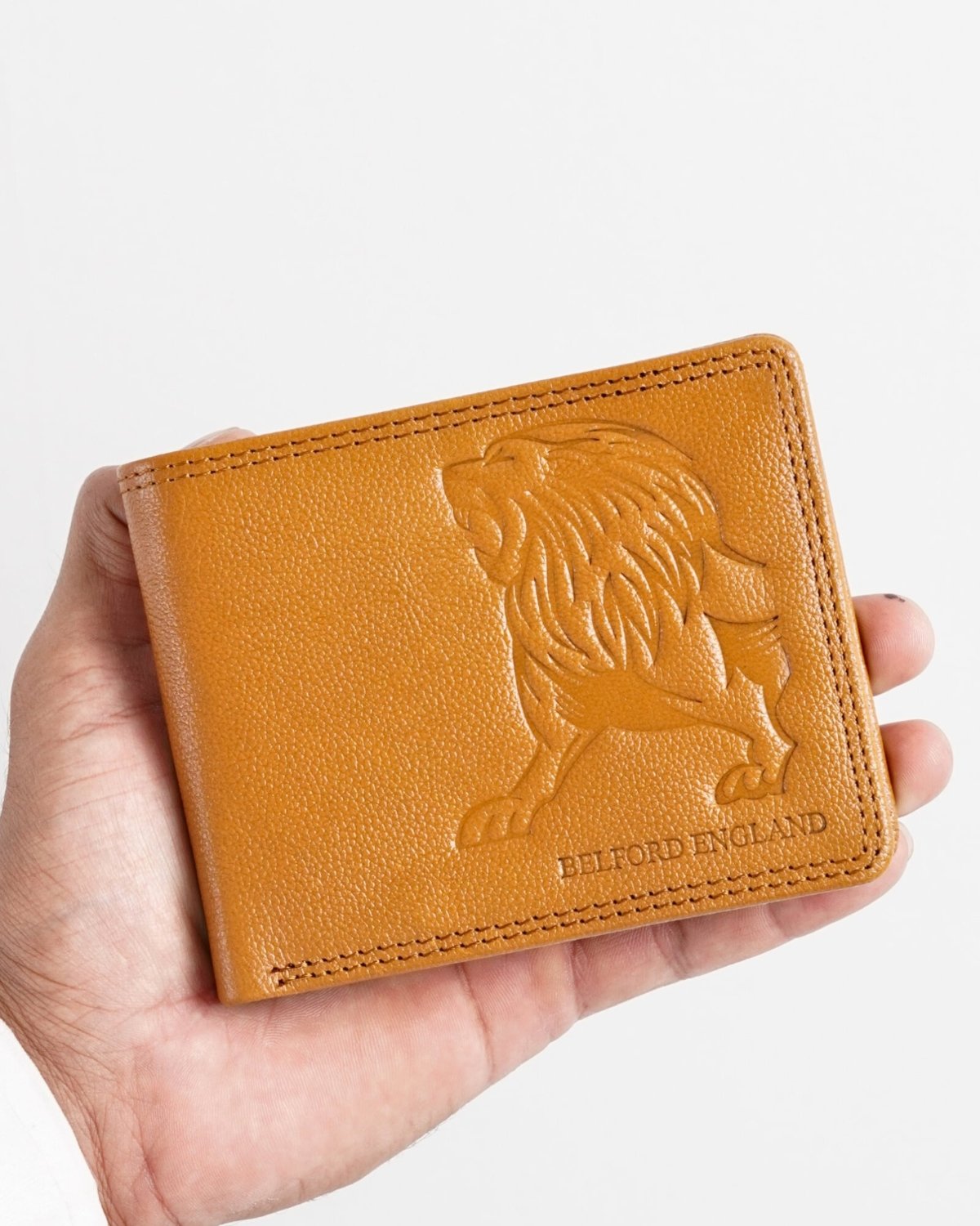 Cambridge - Men’s Original Leather Wallet - Rich Tan (Lion)