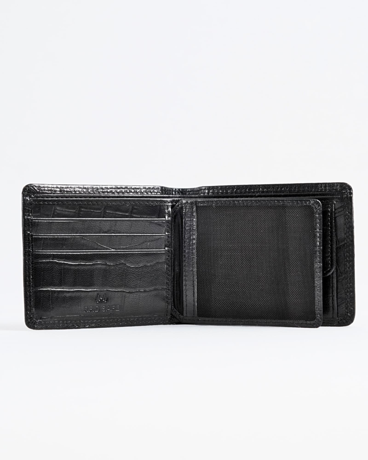 Hudson Men’s Original Leather Wallet (Croco Black) Hudson Men’s Original Leather Wallet (Croco Black)