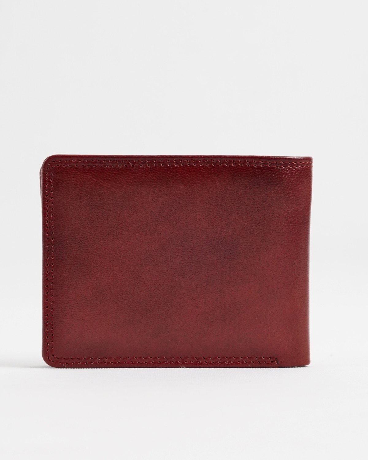 Real Madrid - Men’s Original Sleek Leather Wallet (Brown and Cherry Blend)