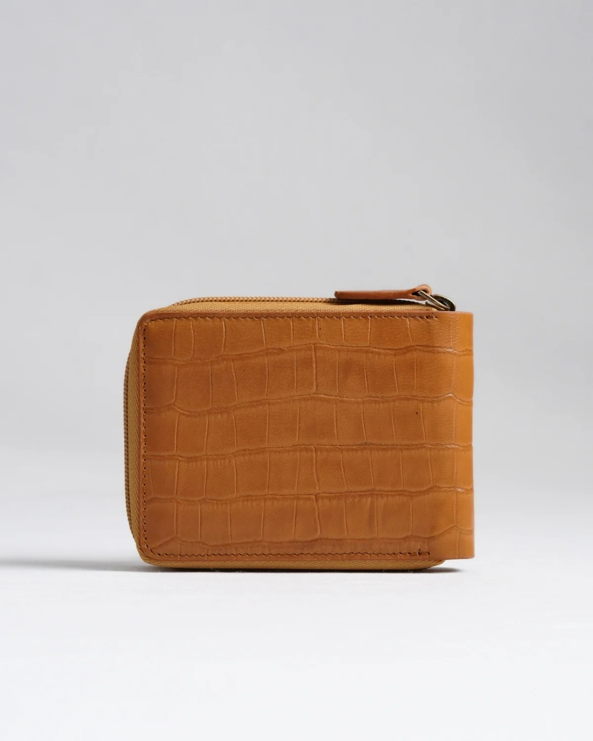 Tokyo Men’s Original Leather Zipper Wallet - (Croco Rich Tan) Tokyo Men’s Original Leather Zipper Wallet - (Croco Rich Tan)