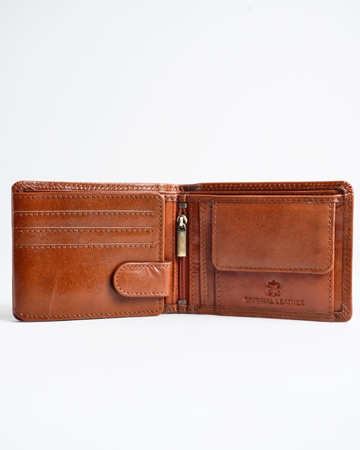 Cambridge - Men’s Original Leather Wallet - LION (Dual Tone Cognac)