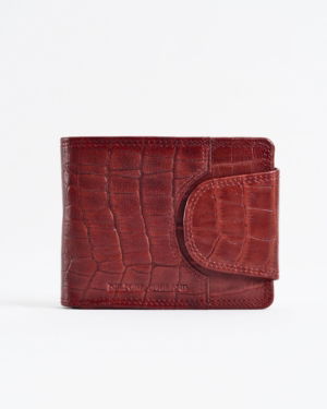Derby - Men’s Original Leather Wallet (Croco Brown & Cherry Blend)
