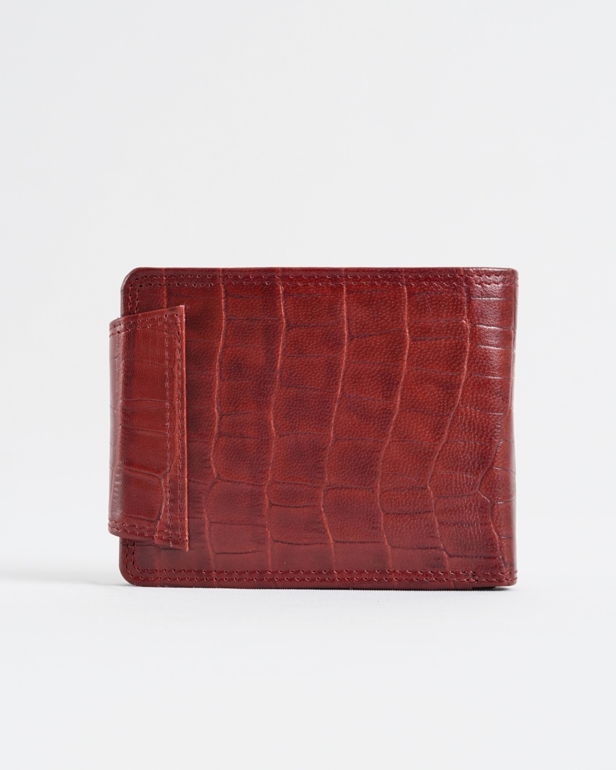 Derby - Men’s Original Leather Wallet (Croco Brown & Cherry Blend) Derby - Men’s Original Leather Wallet (Croco Brown & Cherry Blend)