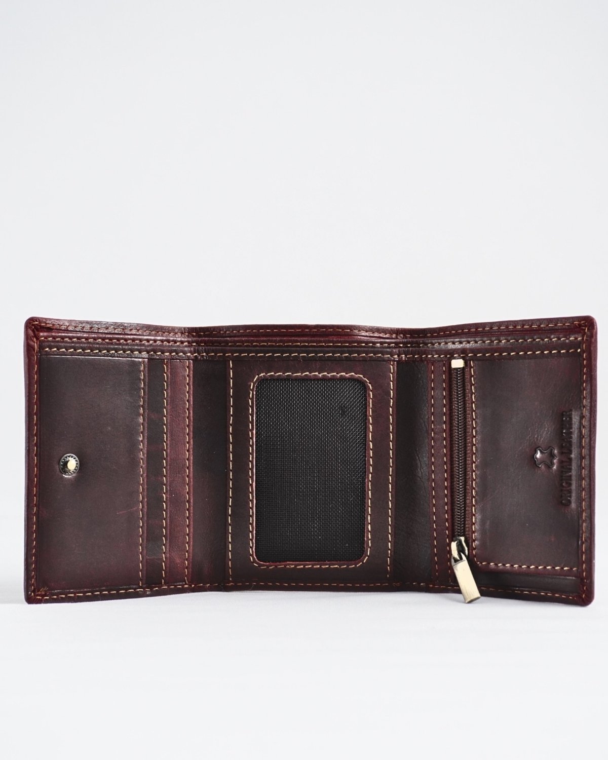 Dublin - Men’s Original Leather Trifold Wallet (Vintage Brown)