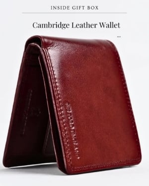 Gift For Men: Personalized Luxury Leather Wallet, Belt & Card Holder Set