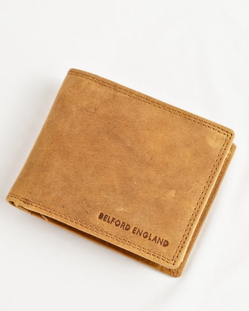 Harvard Men’s Original Leather Wallet (Rugged Tan)
