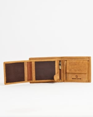 Harvard Men’s Original Leather Wallet (Rugged Tan)