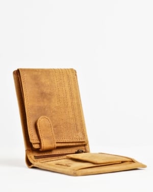 Harvard Men’s Original Leather Wallet (Rugged Tan)