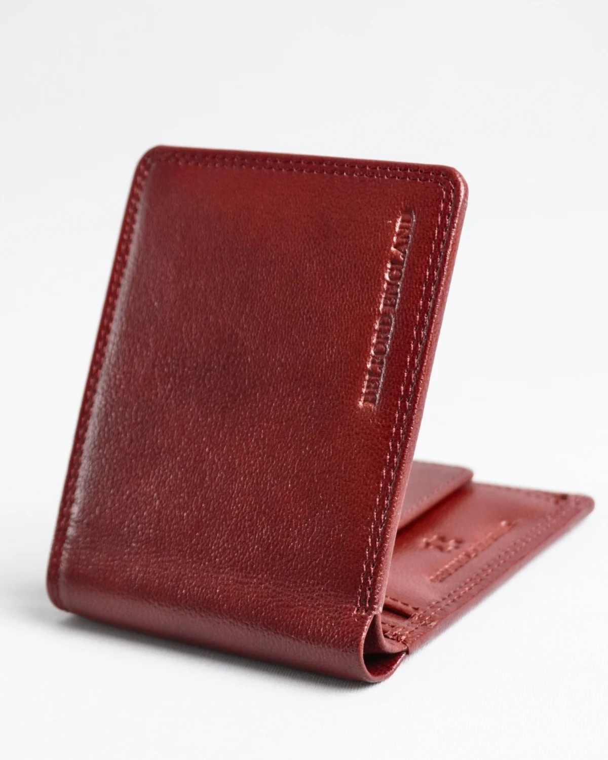 Helston Men’s Original Leather Wallet (Cherry & Brown Blend ) Helston Men’s Original Leather Wallet (Cherry & Brown Blend )