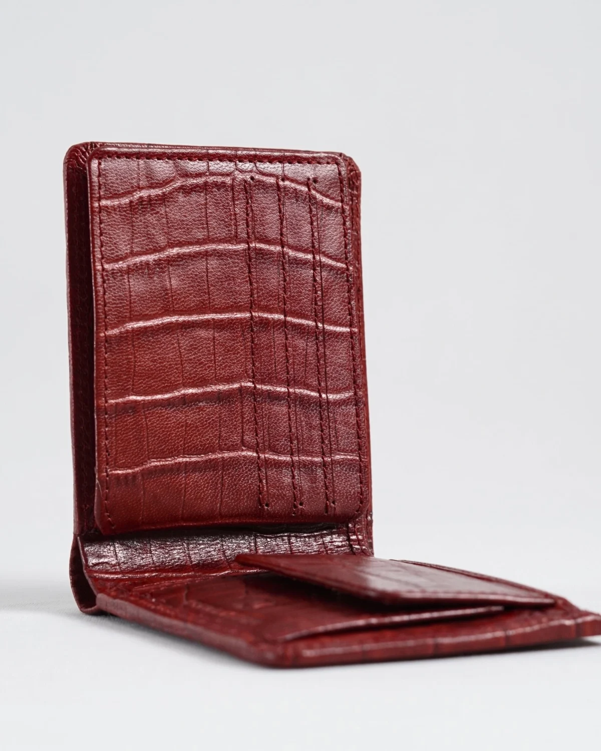 Hudson Men’s Original Leather Wallet (Croco Brown & Cherry Blend) Hudson Men’s Original Leather Wallet (Croco Brown & Cherry Blend)