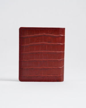 Hyde Men’s Original Leather Wallet (Croco Brown & Cherry Blend)