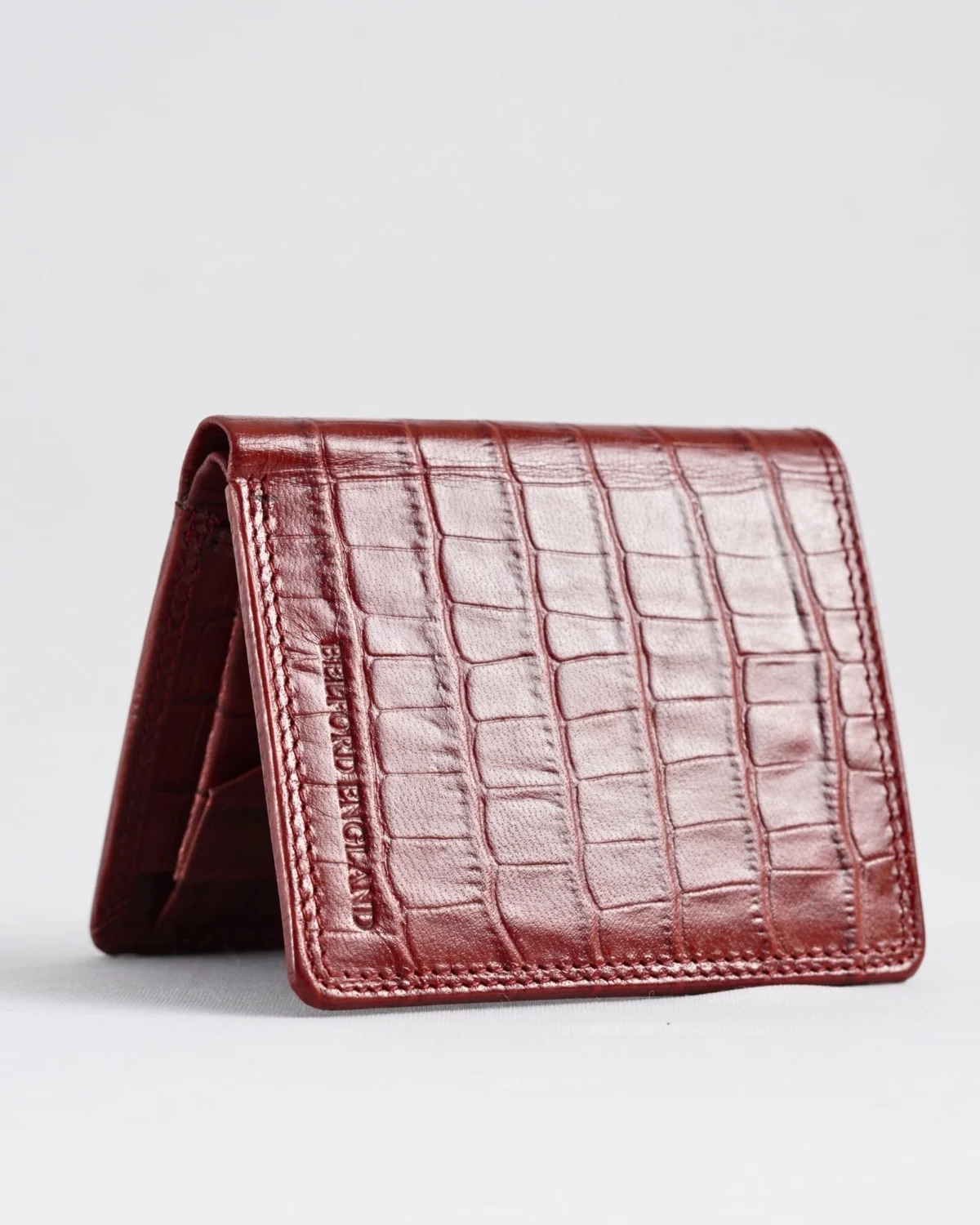 Hyde Men’s Original Leather Wallet (Croco Brown & Cherry Blend) Hyde Men’s Original Leather Wallet (Croco Brown & Cherry Blend)