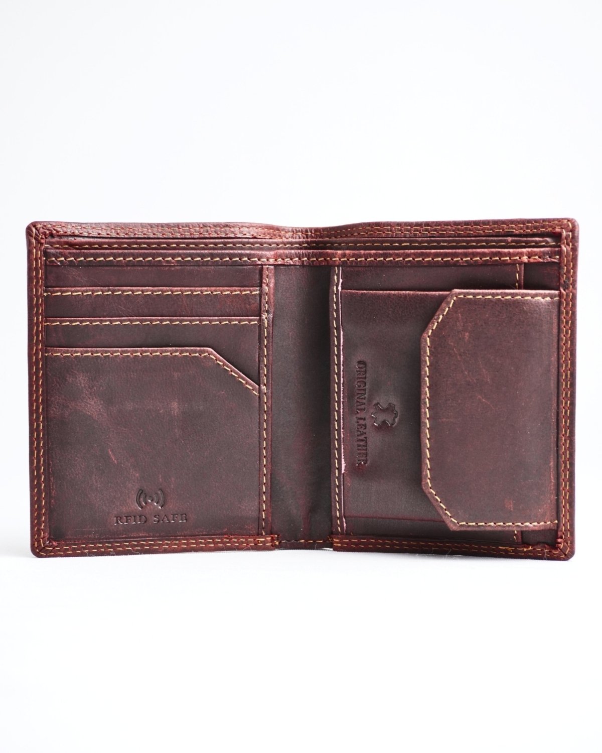 Hyde Men’s Original Leather Wallet (Vintage Brown)