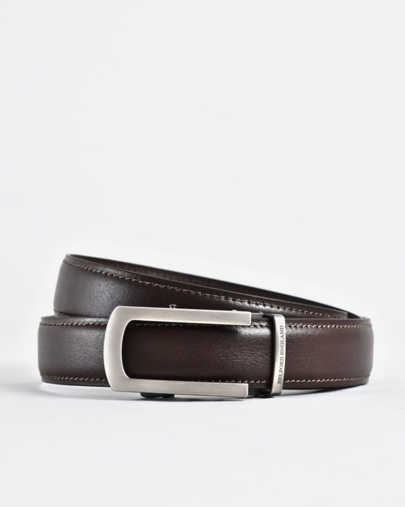 Oxford Men's Original Leather Belt (Brown) - 28-44 - Fits Waist Size: 28-44