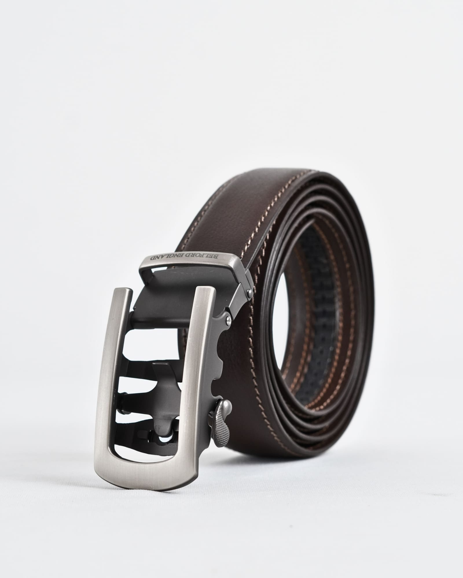 Oxford Men's Original Leather Belt (Brown) - 28-44 - Fits Waist Size: 28-44