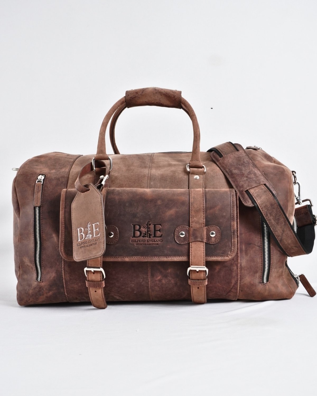 The Heritage - Original Leather Travel Bag (Rugged Brown)