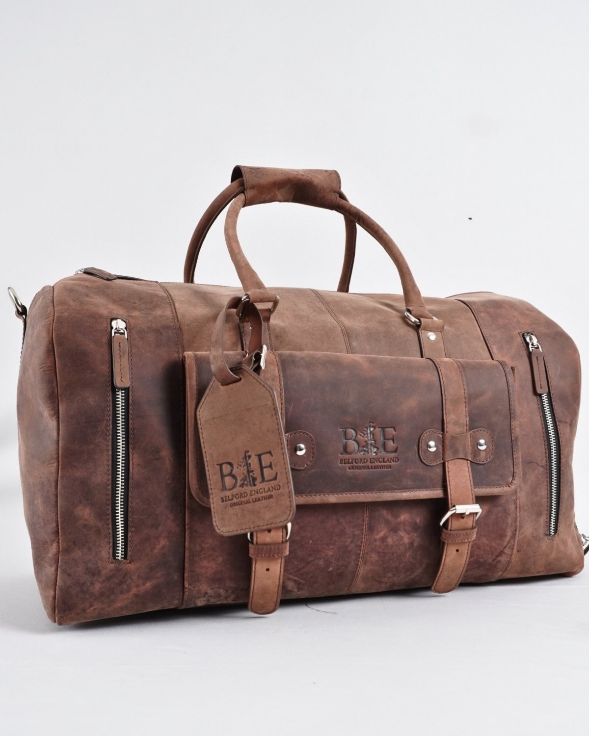 The Heritage - Original Leather Travel Bag (Rugged Brown)