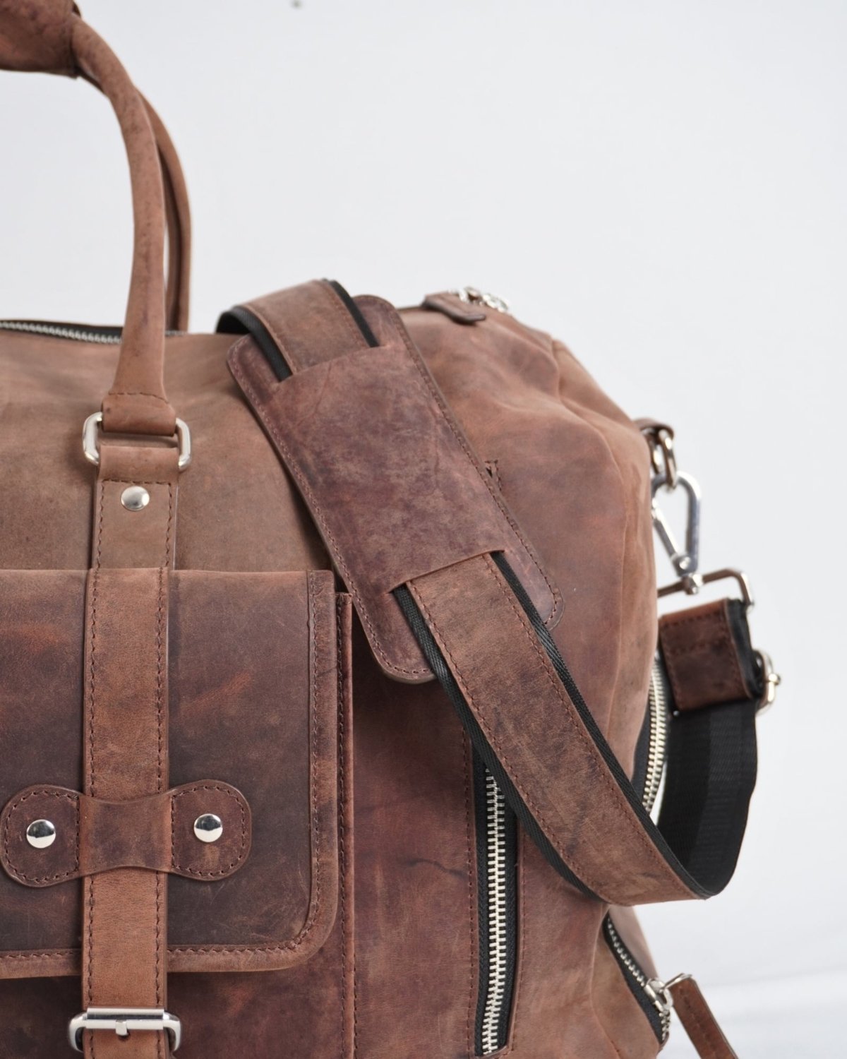 The Heritage - Original Leather Travel Bag (Rugged Brown)