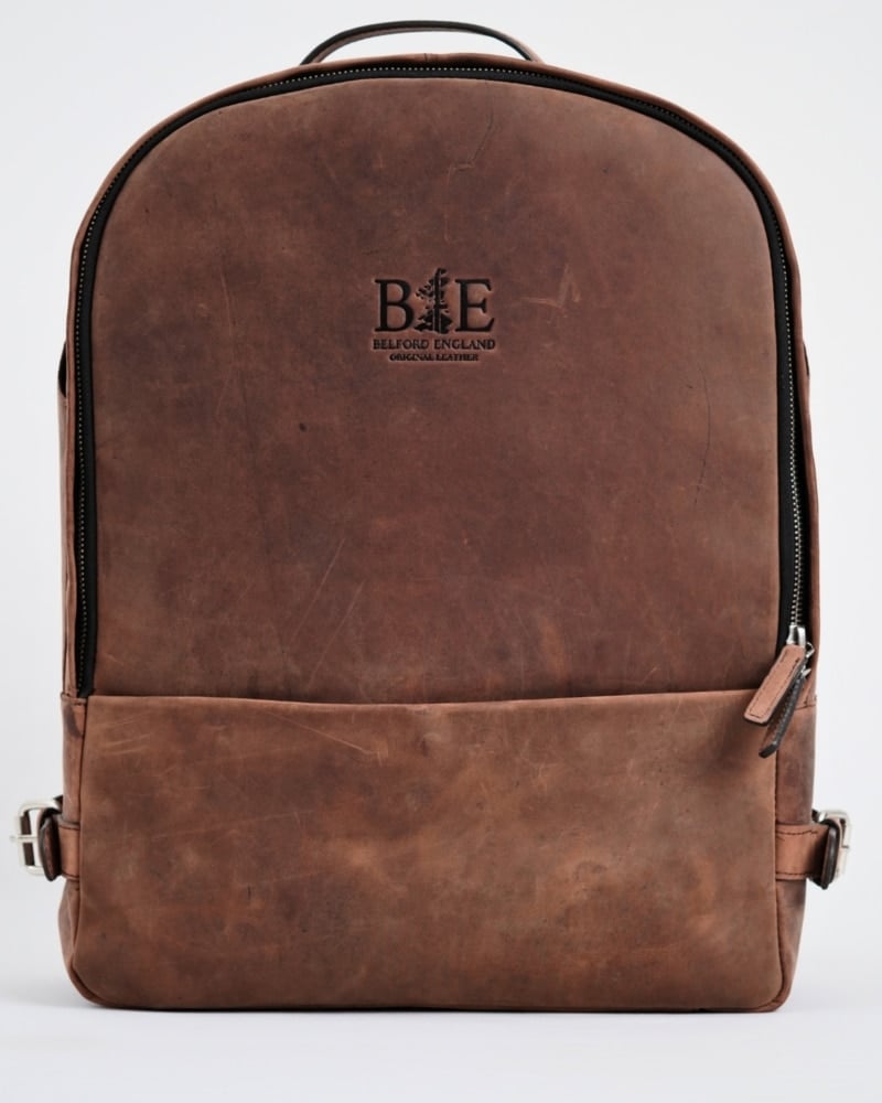 The Everyday Transit  - Men's Original Leather BackPack (Rugged Brown)