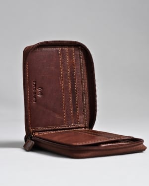 Tokyo-Mens-Original-Leather-Zipper-Wallet-Vintage-Brown-3