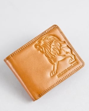 Cambridge - Men’s Original Leather Wallet - Lion (Almond Brown)