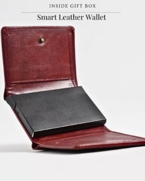 Gift For Men: Personalized Luxury Leather Wallet , Belt & Card Holder Set