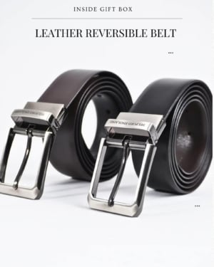 Gift For Men: Personalized Luxury Leather Wallet , Belt & Card Holder Set