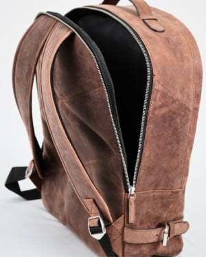 The Everyday Transit - Men's Original Leather BackPack (Rugged Brown)