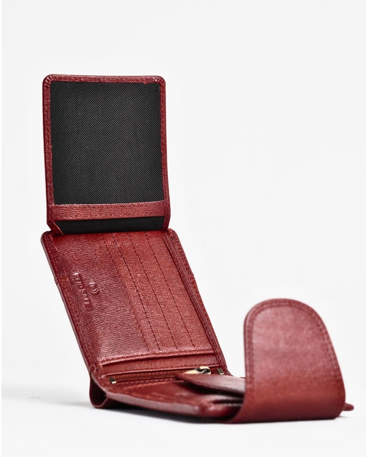 Derby - Men’s Original Leather Wallet (Saffiano Brown and Cherry Blend)