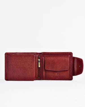 Derby - Men’s Original Leather Wallet (Saffiano Brown and Cherry Blend)
