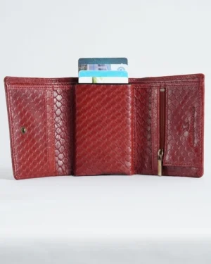 Detroit - Men’s Original Leather [Smart Card Pop UP] Wallet (Royal Cherry Salmon)