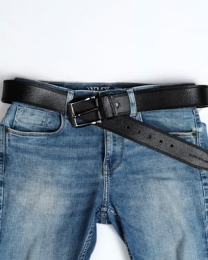 Maverick - Men's Original Casual Leather Belt (Black)