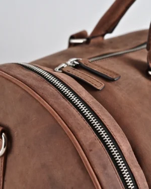Weekender Duffle - Original Leather Travel Bag (Rugged Brown)