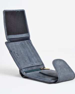 Derby - Men’s Original Leather Wallet (Rugged Blue)