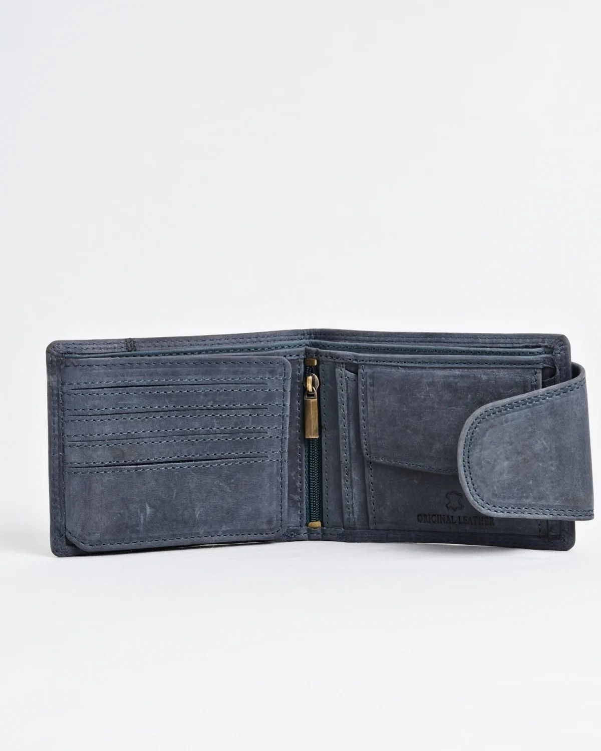 Derby - Men’s Original Leather Wallet (Rugged Blue) Derby - Men’s Original Leather Wallet (Rugged Blue)