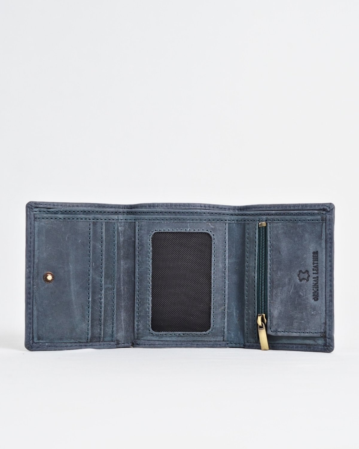 Dublin - Men’s Original Leather Trifold Wallet (Rugged Blue) Dublin - Men’s Original Leather Trifold Wallet (Rugged Blue)