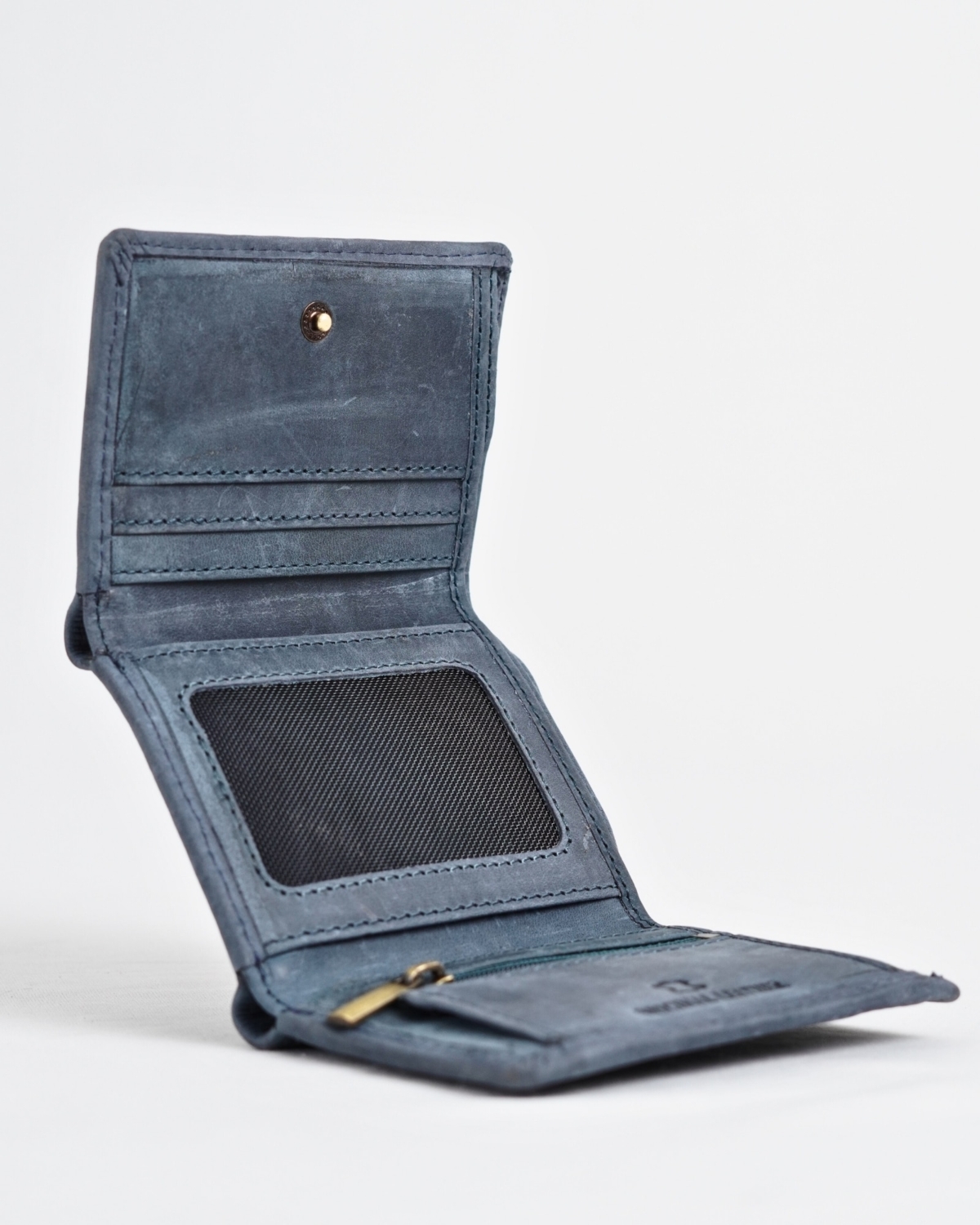 Dublin - Men’s Original Leather Trifold Wallet (Rugged Blue) Dublin - Men’s Original Leather Trifold Wallet (Rugged Blue)