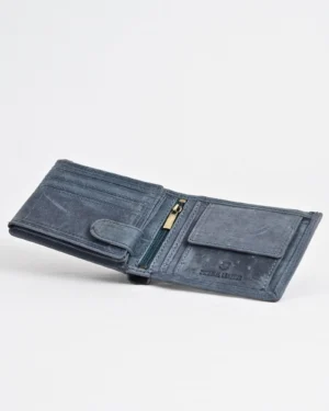 Harvard Men’s Original Leather Wallet (Rugged Blue)