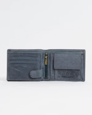Harvard Men’s Original Leather Wallet (Rugged Blue)