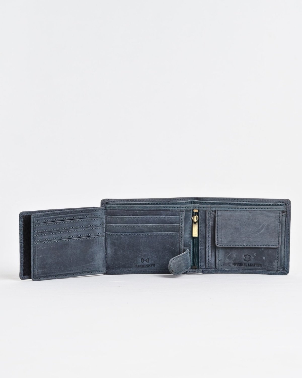 Harvard Men’s Original Leather Wallet (Rugged Blue) Harvard Men’s Original Leather Wallet (Rugged Blue)