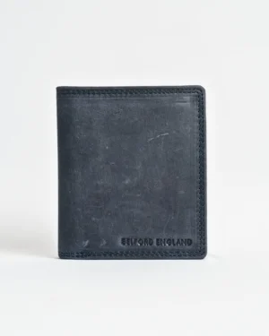 Hyde [Sleek Series] Men’s Original Leather Wallet (Rugged Blue)