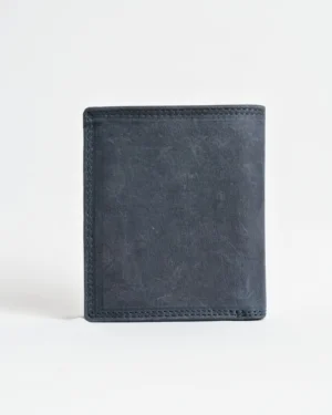 Hyde [Sleek Series] Men’s Original Leather Wallet (Rugged Blue)
